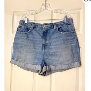 Urban Outfitters BDG Blue Medium Wash Denim High-rise Mom Cotton Shorts